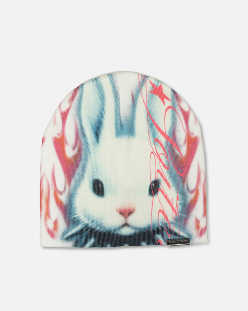 Airbrush Bunny Skully White