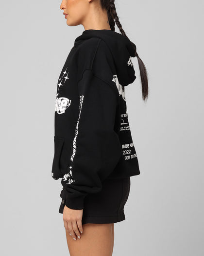 RAVE ZIP HOOD - Black