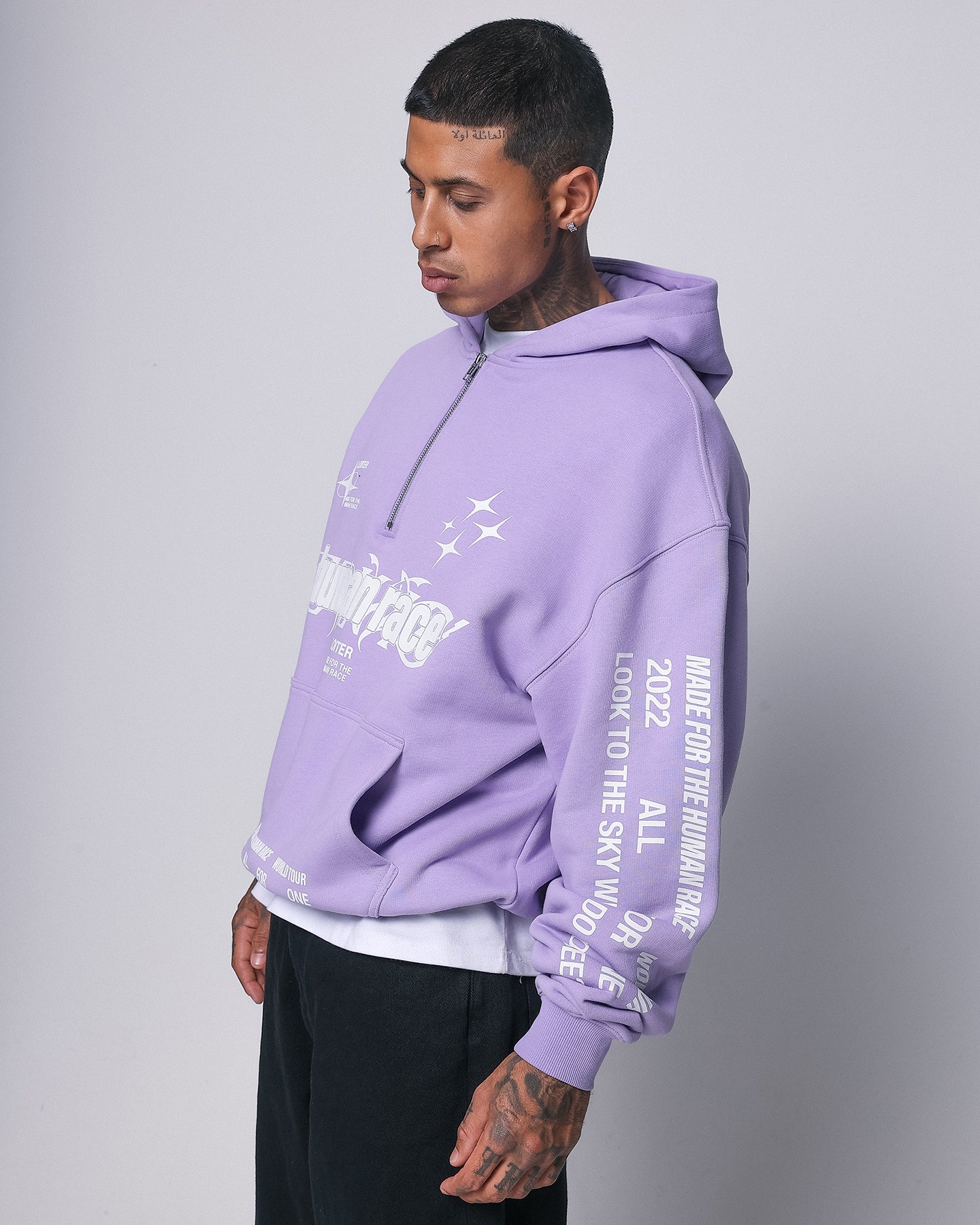 ハーリップトゥー　HLT Lounge Drawstring Hoodie Rave Zip Hoodie Lilac | Loiter