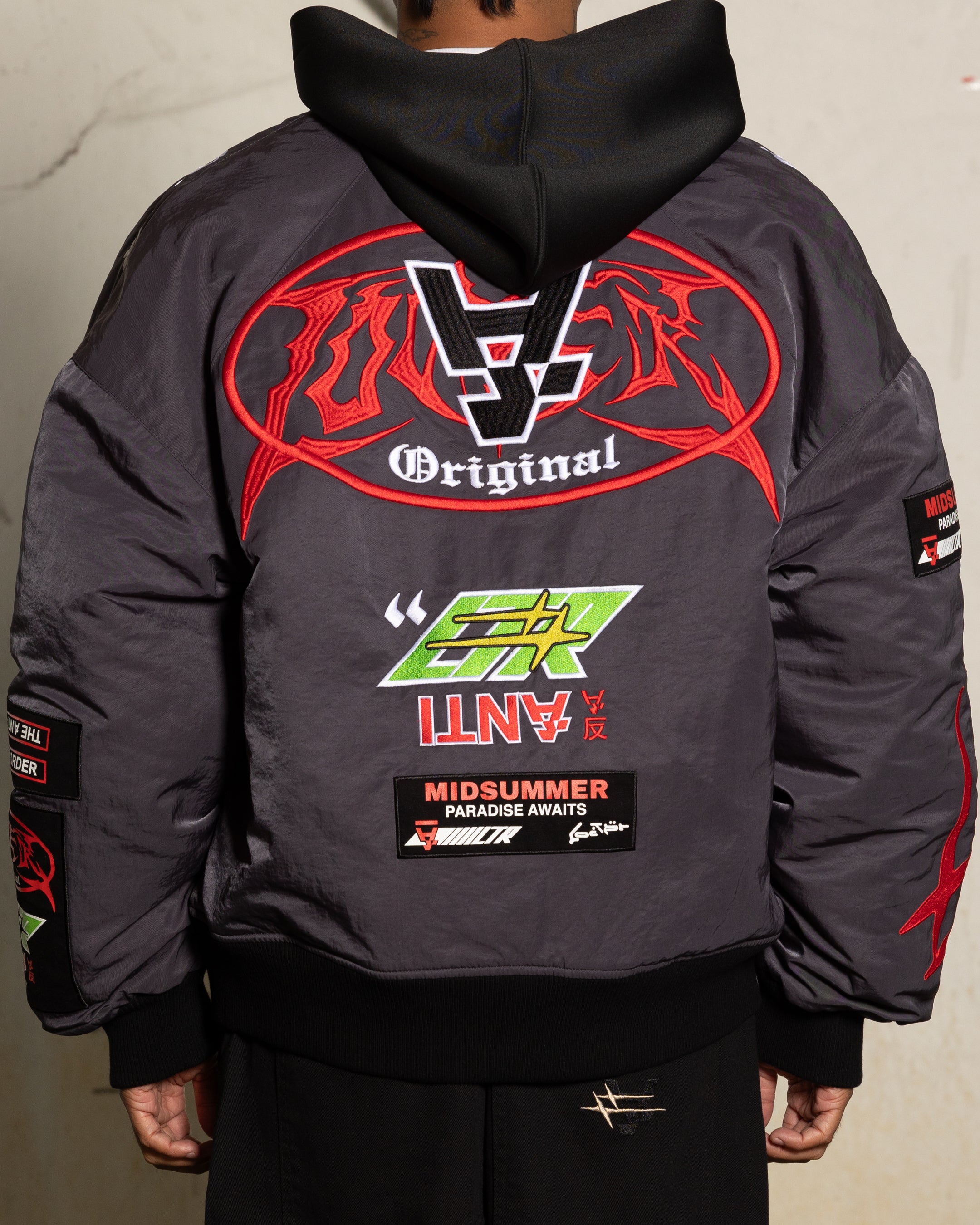 LOITER X ANTI RACER BOMBER JA - Charcoal | Loiter LOITER X ANTI RACER BOMBER JA - Charcoal | Loiter