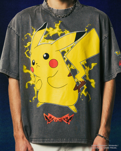 PIKACHU PREMIUM TEE - Charcoal