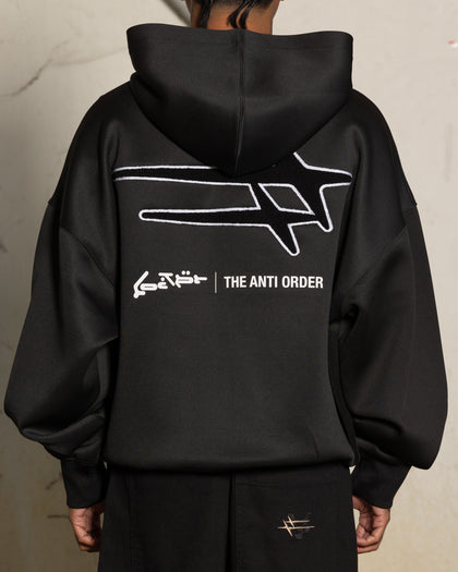 LOITER X ANTI ZIP HOOD - Black