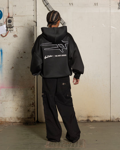 LOITER X ANTI ZIP HOOD - Black