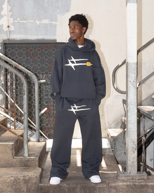 Loiter Hybrid Hoodie Charcoal