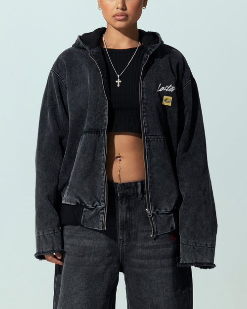 Workwear Zip Jacket Vintage Black