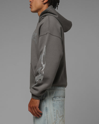 Atlantic Rhinestone Hoodie Charcoal