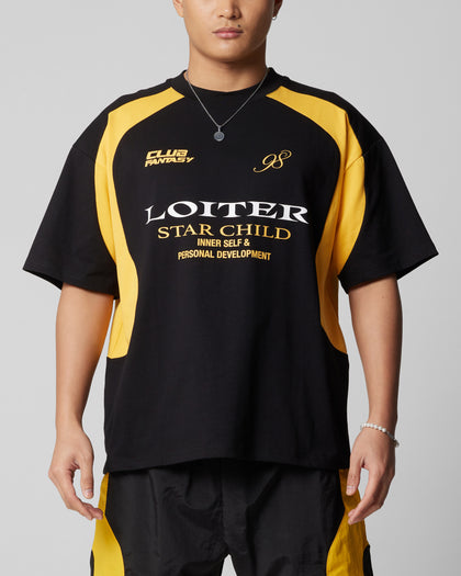 Subcultural Panel T-Shirt Black/Yellow