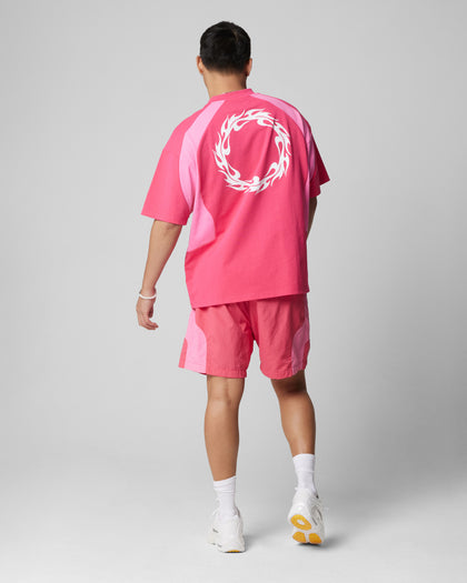 SUBCULTURE PANEL TEE - Pink