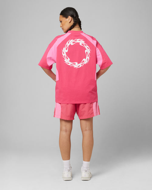 SUBCULTURE PANEL TEE - Pink