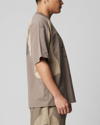 SUBCULTURE PANEL TEE - Brown