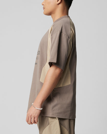 SUBCULTURE PANEL TEE - Brown