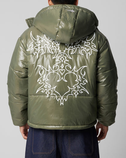 Star Born Puffer Jacket Green