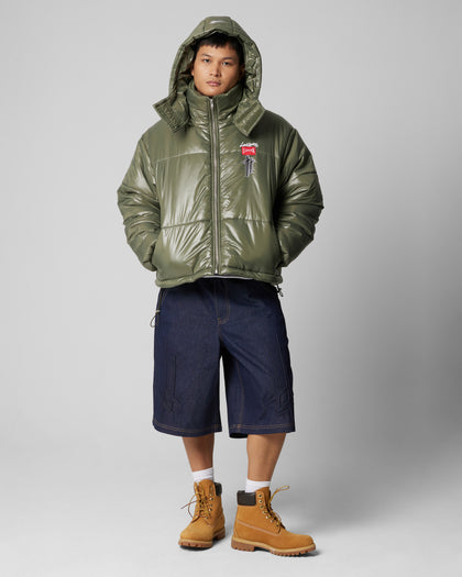 Star Born Puffer Jacket Green