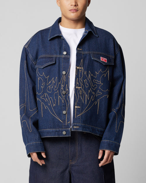 Loiter Chaos Denim Jacket Indigo