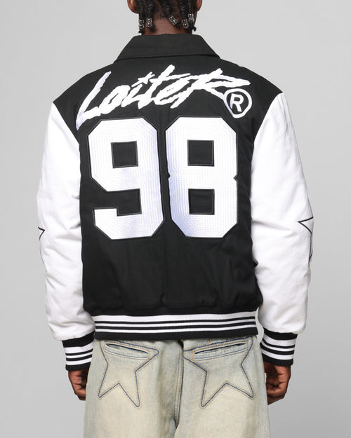 VICE CITY VARSITY JACKET - Black/White