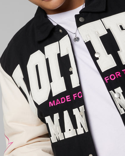 VICE CITY VARSITY JACKET - Black/White