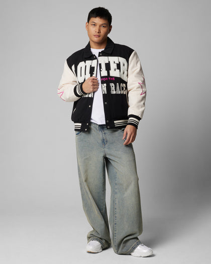 VICE CITY VARSITY JACKET - Black/White