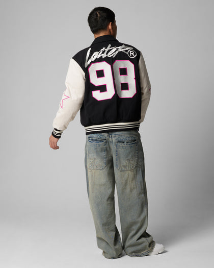 VICE CITY VARSITY JACKET - Black/White