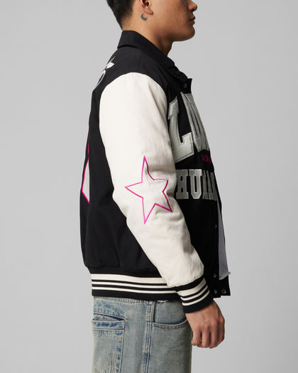 VICE CITY VARSITY JACKET - Black/White