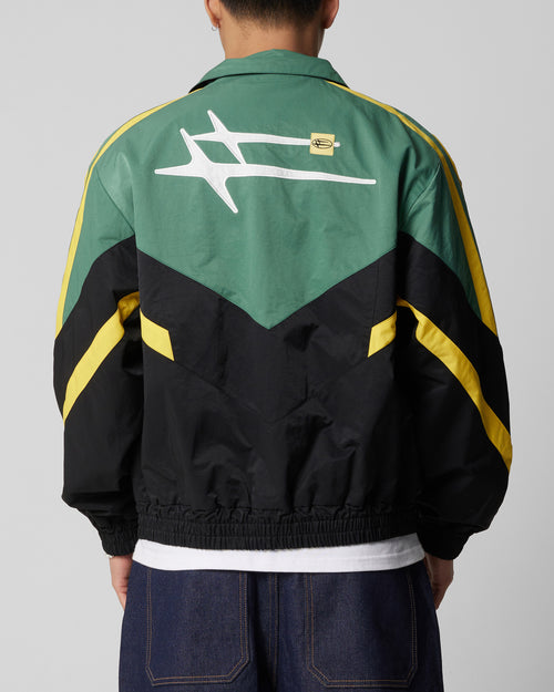 HYBRID TRACK JACKET - Green/Yellow