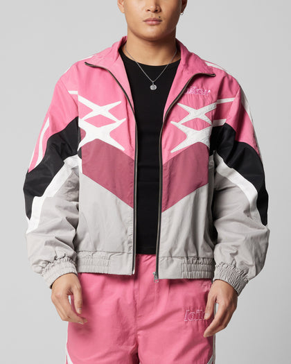 HYBRID TRACK JACKET - Pink/Grey