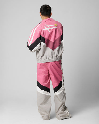 HYBRID TRACK JACKET - Pink/Grey