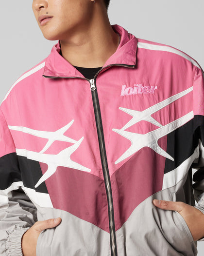 HYBRID TRACK JACKET - Pink/Grey