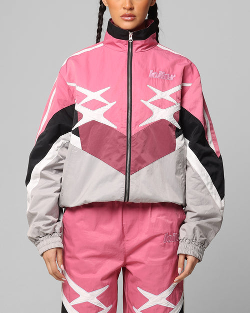 Hybrid Track Jacket Pink/Grey