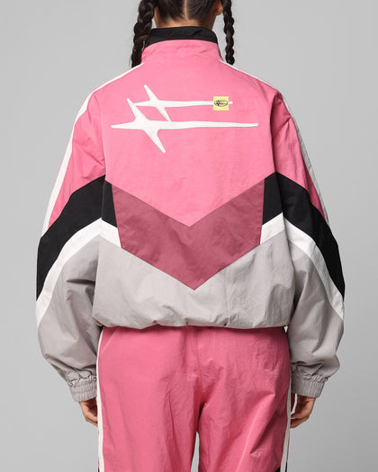 HYBRID TRACK JACKET - Pink/Grey