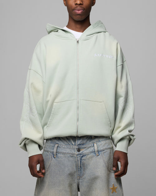 Atmosphere Full Zip Hoodie Washed Green