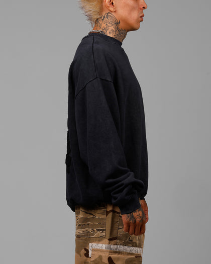 FREEWAY CREWNECK - Washed Black