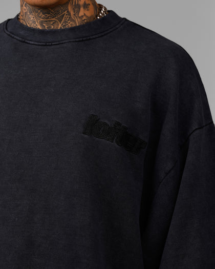 FREEWAY CREWNECK - Washed Black