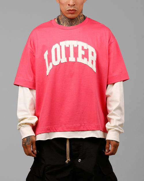 Impact Long Sleeve T-Shirt Washed Pink/White