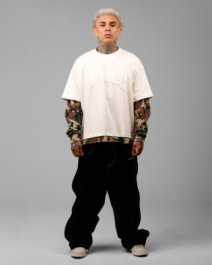 IMPACT LS TEE - White/Camo