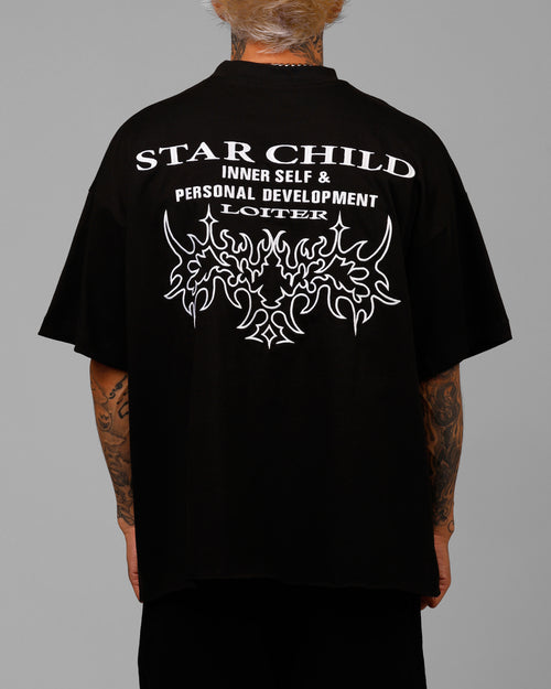 STAR CHILD POCKET TEE - Black