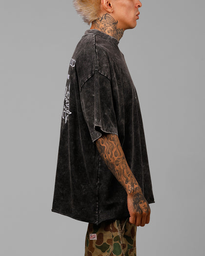 STAR CHILD POCKET TEE - Black Wash