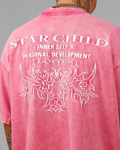 Star Child Pocket T-Shirt Pink
