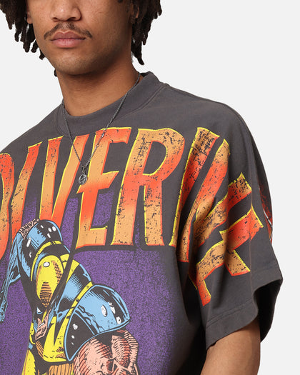 WOLVERINE OVERPRINT TEE - Vintage Charcoa