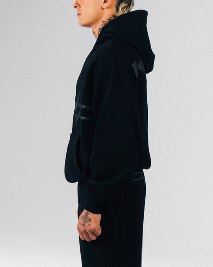 CELESTIAL ZIP HOODIE - Black