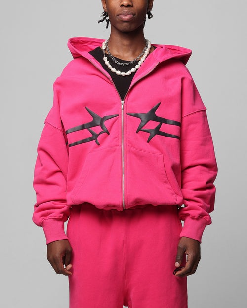 CELESTIAL ZIP HOODIE - Pink