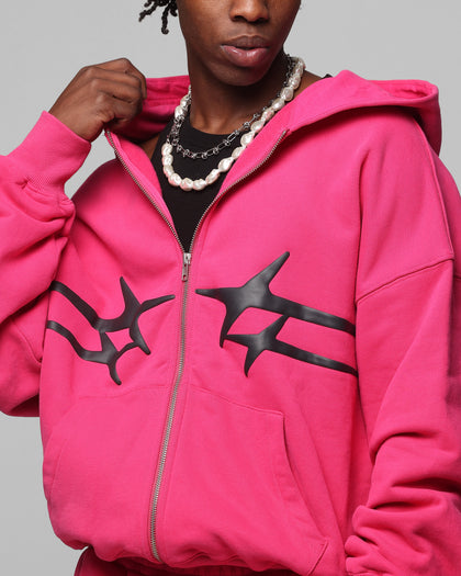 CELESTIAL ZIP HOODIE - Pink