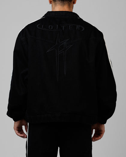 TRACK STAR DENIM JACKET - Black