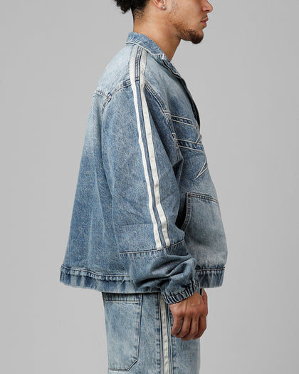 TRACK STAR DENIM JACKET - Blue Wash