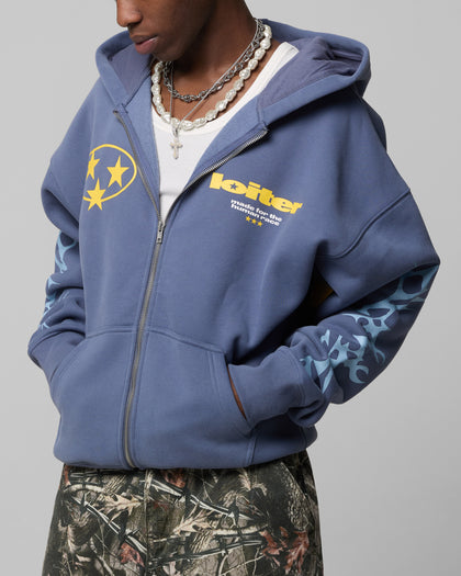 SOLAR ZIP HOODIE - Blue