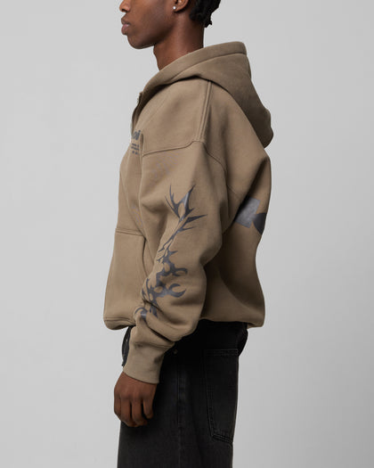 SOLAR ZIP HOODIE - Brown