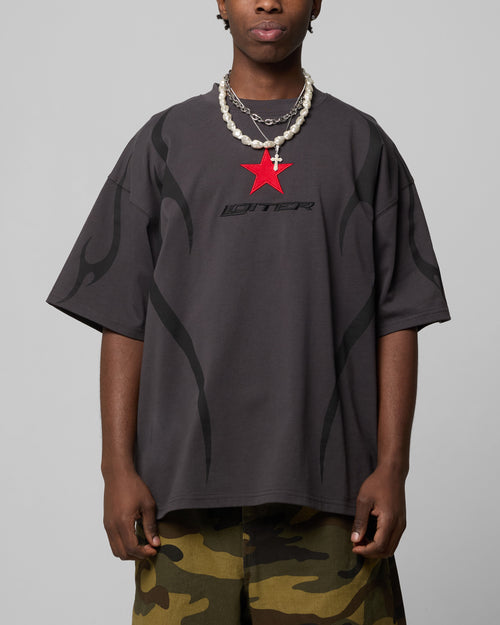 TRACKSTAR TEE - Charcoal