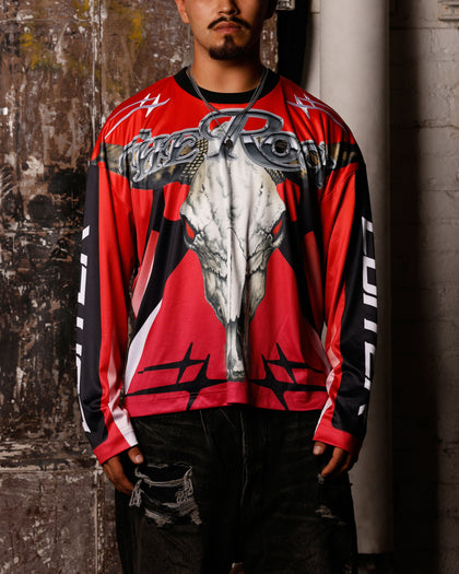 THE ROCK MOTORCROSS JERSEY - Red/Black