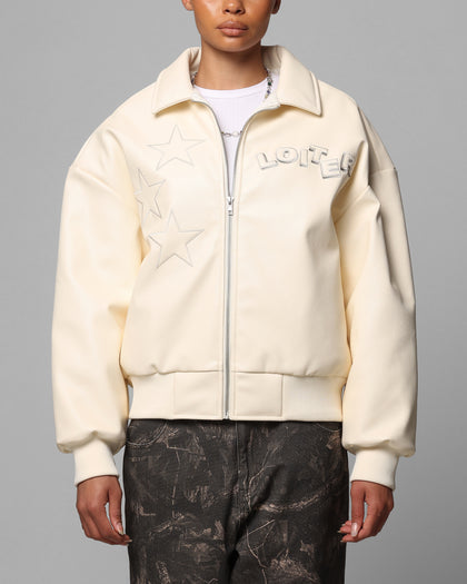 SOLAR PU LEATHER VARSITY - Beige