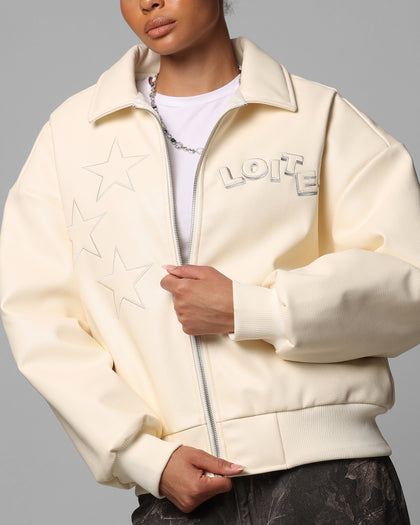 SOLAR PU LEATHER VARSITY - Beige