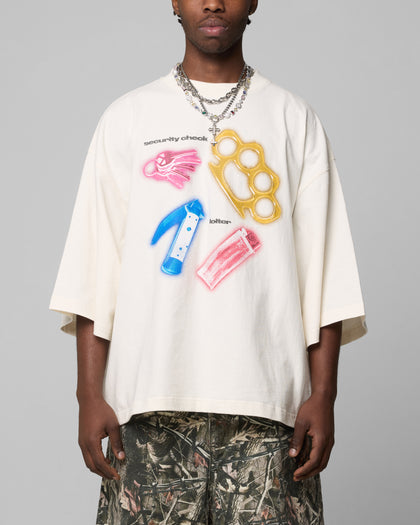 SECURITY CHECK BOX TEE - Off White